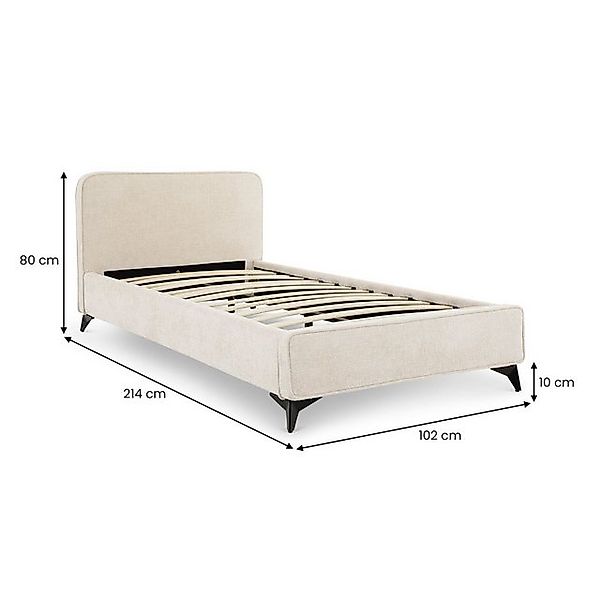 IDIMEX Polsterbett VIRETTA, Bett mit Lattenrost 90x200 cm, Einzelbett mit K günstig online kaufen