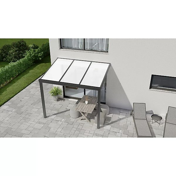Terrassenüberdachung Professional 300 cm x 200 cm Anthrazit Struktur PC Opa günstig online kaufen