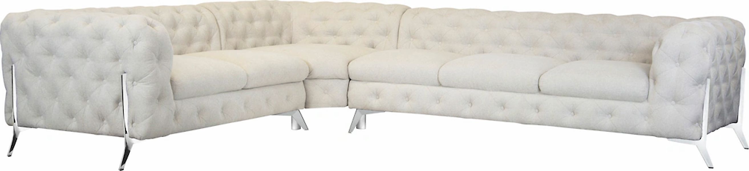 Home affaire Chesterfield-Sofa "Amaury L-Form" großes Ecksofa, Chesterfield günstig online kaufen