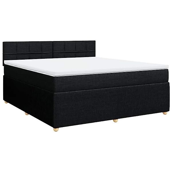 vidaXL Boxspringbett mit Matratze Schwarz 180x200 cm Stoff 3289837 günstig online kaufen