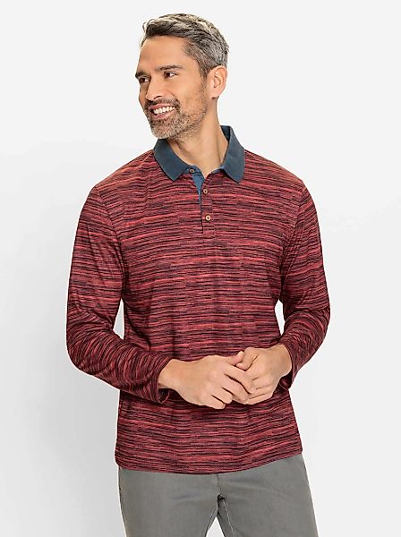 Marco Donati Langarmshirt "Langarm-Poloshirt", (1 tlg.) günstig online kaufen