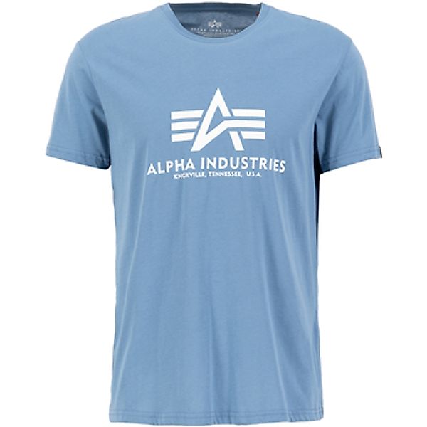 Alpha Industries  T-Shirts & Poloshirts Basic T-Shirt - airforce blue günstig online kaufen