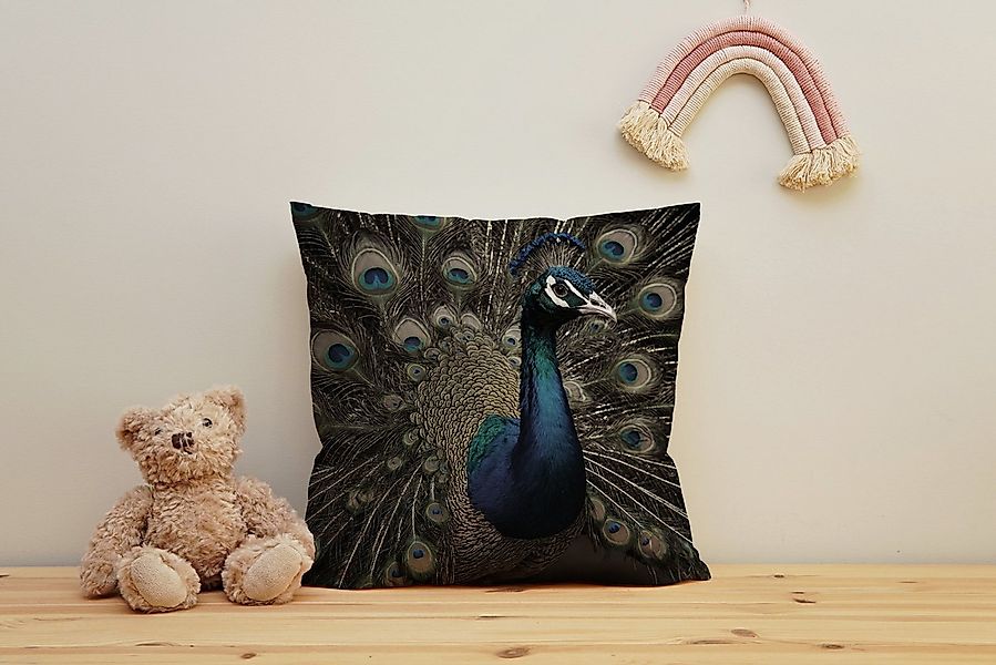 queence Dekokissen Pfau im voller Pracht, Kissenhülle mit HD Premium Druck, günstig online kaufen