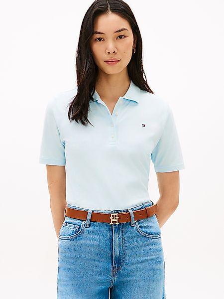Tommy Hilfiger Poloshirt "1985 REG PIQUE POLO" mit Logo-Stickerei, Seitensc günstig online kaufen