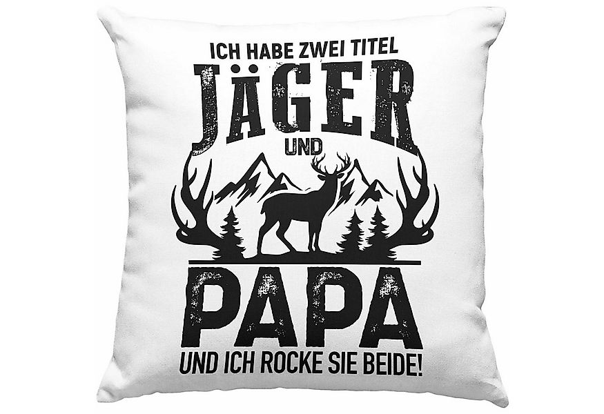 Trendation Dekokissen Trendation - Jäger und Papa Geschenk Kissen Vatertag günstig online kaufen