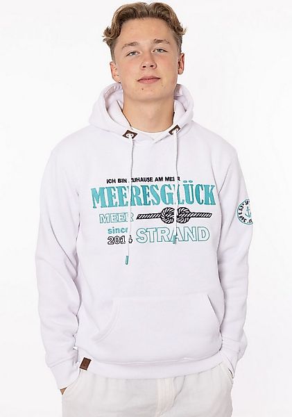 Zwillingsherz Hoodie "Meeresglück" mit gesticktem Detail am Ärmel und Kapuz günstig online kaufen