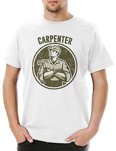 Urban Backwoods Print-Shirt Urban Backwoods Carpenter I Herren T-Shirt Weiß günstig online kaufen