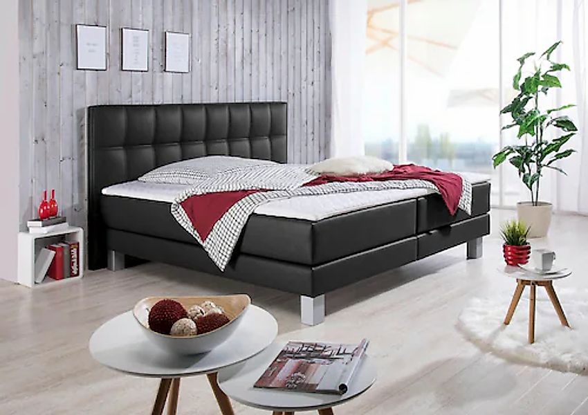 INOSIGN Boxspringbett "Tavira" in 4 Breiten, 4 Farben und 3 Matratzenarten, günstig online kaufen
