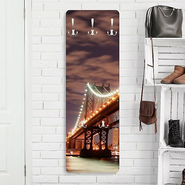 Wandgarderobe Holzpaneel Manhattan Bridge günstig online kaufen