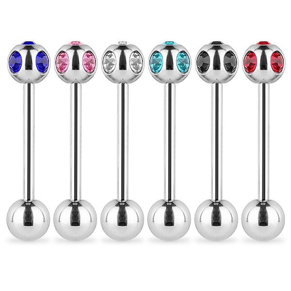 Taffstyle Piercing-Set Zungenpiercing Intim Brust Kugel günstig online kaufen
