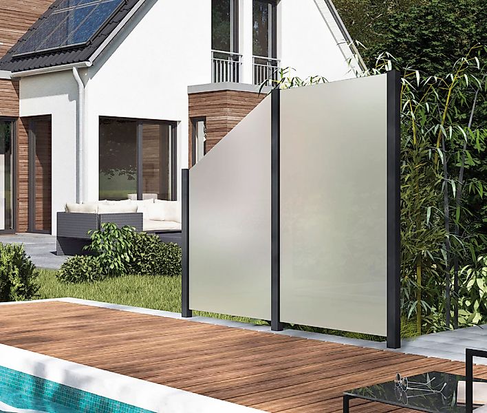 STAKET PRO Zaun Glaszaun, Gesamtlänge: 2,17 m, 3 Pfosten günstig online kaufen