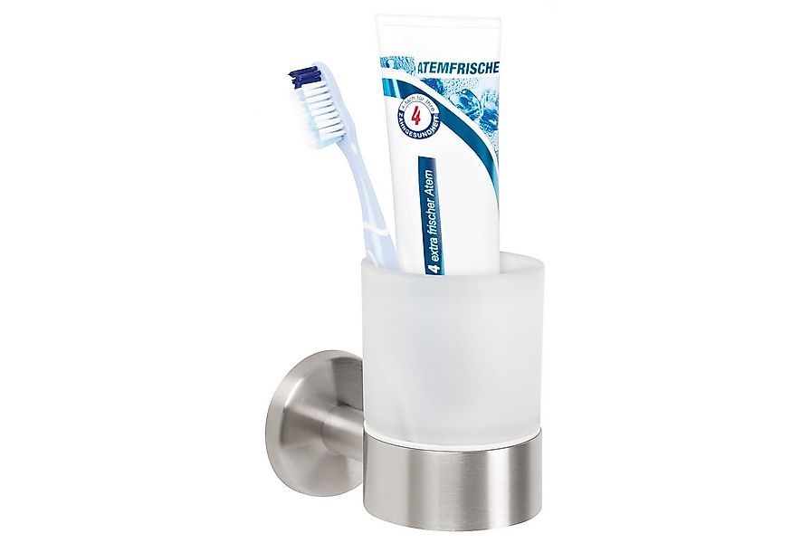 bremermann Zahnputzbecher Bad-Serie PIAZZA - Glasbecherhalter, aus Edelstah günstig online kaufen