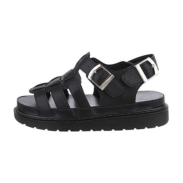 Ital-Design Damen Freizeit Plateausandaletten Flach Plateausandaletten günstig online kaufen