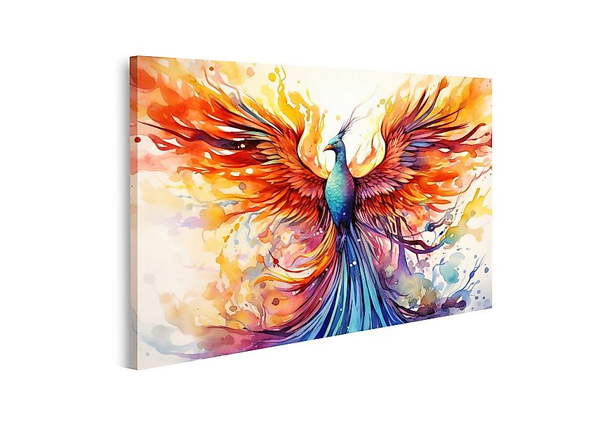 islandburner Leinwandbild Bunt Schön Phönix Brennend Bilder günstig online kaufen