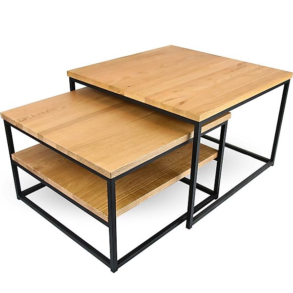 holz4home 2er Set Couchtisch aus Eiche günstig online kaufen
