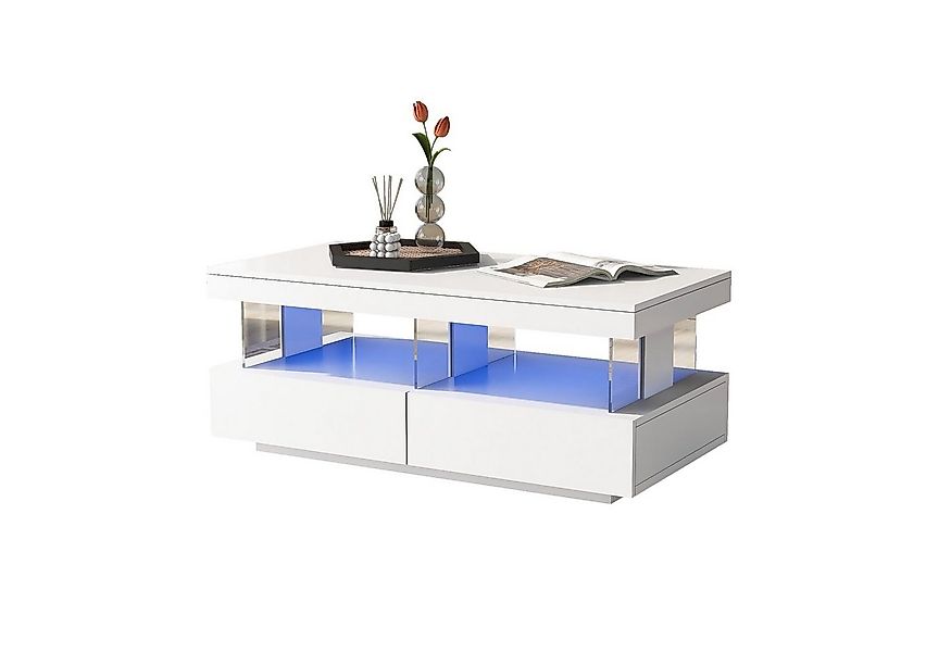 HAUSS SPOLE Couchtisch Couchtisch Holztisch Moderner Sofatisch Glanz Kaffee günstig online kaufen