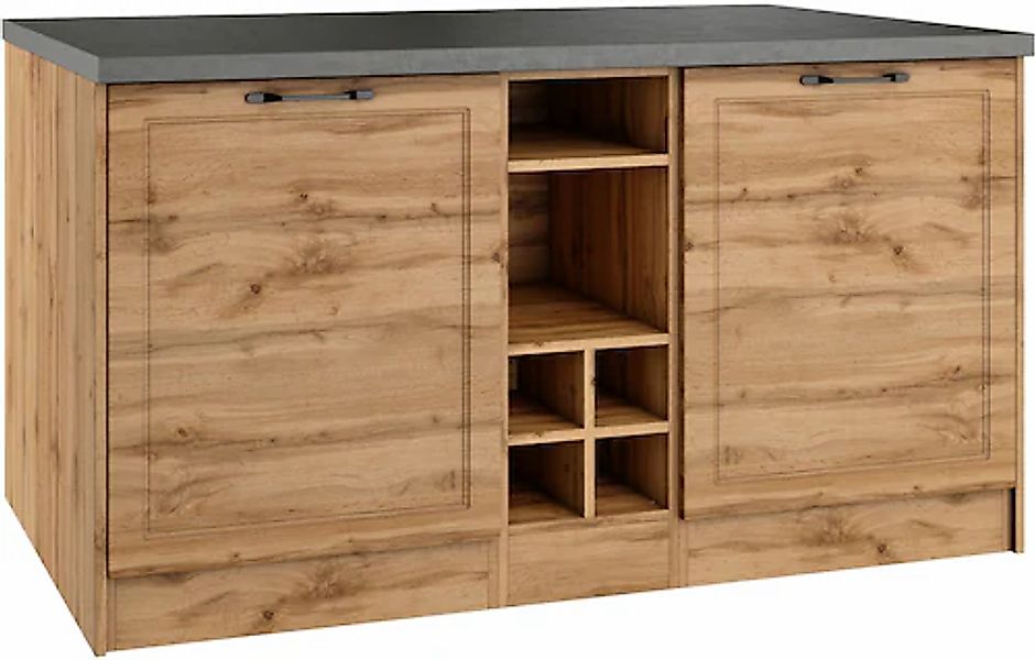 KOCHSTATION Kücheninsel "KS-Lani, Breite 153 cm, mit Flaschenregal" MDF-Fro günstig online kaufen
