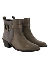 Ulla Popken Leder-Stiefeletten Ledermix Wechselfußbett Weite günstig online kaufen