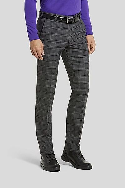 MEYER Stoffhose Flatfront mit Glencheck-Karo (1-tlg) mit Stretch-Dehn Bund günstig online kaufen
