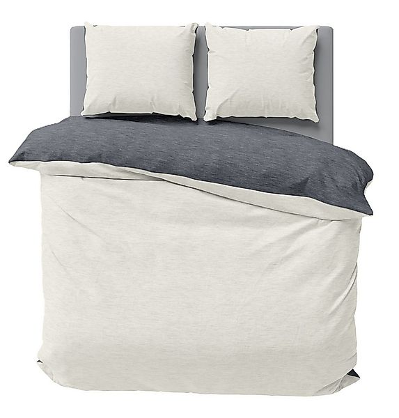 One Home Bettwäsche Wende Melange, Flanell, 3 teilig, meliert, Baumwolle ku günstig online kaufen