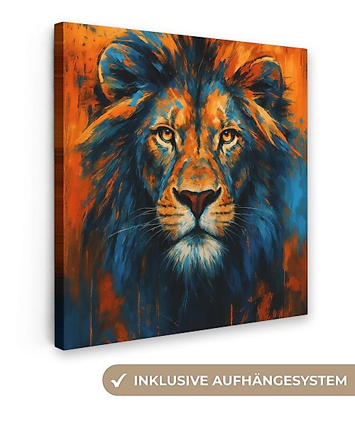 OneMillionCanvasses® Leinwandbild Kunstdrucke - Löwenkopf - günstig online kaufen