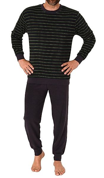 Trend by Normann Pyjama Herren langarm Frottee Schlafanzug mit Bündchen - a günstig online kaufen