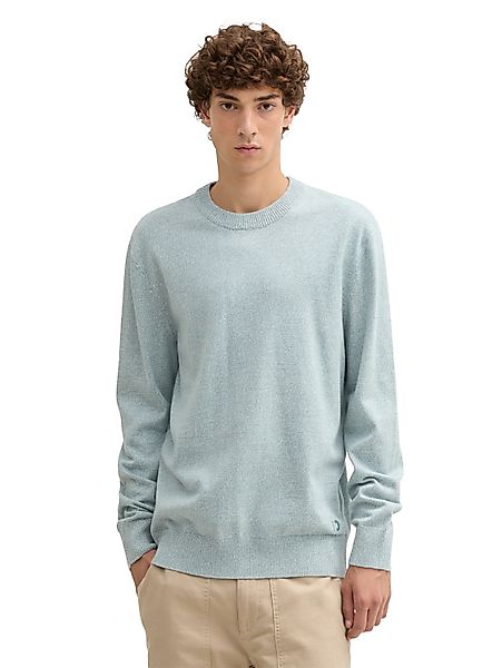 TOM TAILOR Denim Strickpullover in melierter günstig online kaufen