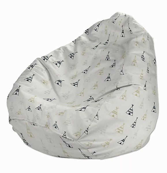 Bezug für Sitzsack, weiß-schwarz-grau, Bezug für Sitzsack Ø50 x 85 cm, SALE günstig online kaufen