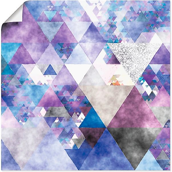 Artland Wandbild »Dreiecke«, Muster, (1 St.), als Leinwandbild, Poster in v günstig online kaufen