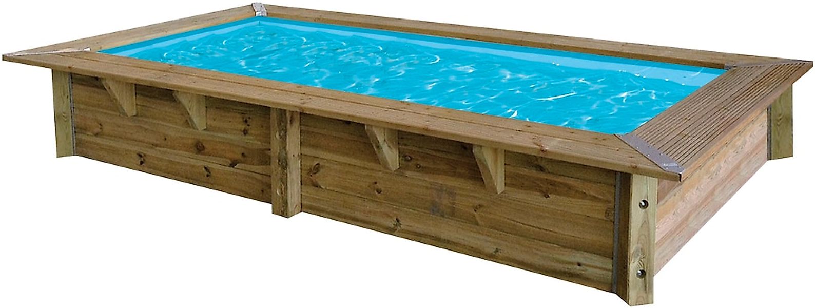 Ubbink Rechteckpool "Sunwater" 200 x 350 x 71 cm inkl. Kartuschen-Filter günstig online kaufen