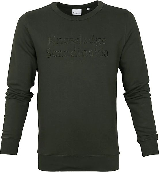 KnowledgeCotton Apparel Pullover Elm Dunkelgrun - Größe XXL günstig online kaufen