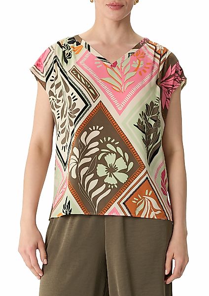 Comma Shirtbluse, mit All-Over Print günstig online kaufen