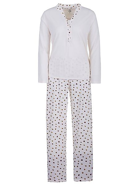 zeitlos Schlafanzug Pyjama Set Langarm - Blüten Floral Kellerfalte günstig online kaufen