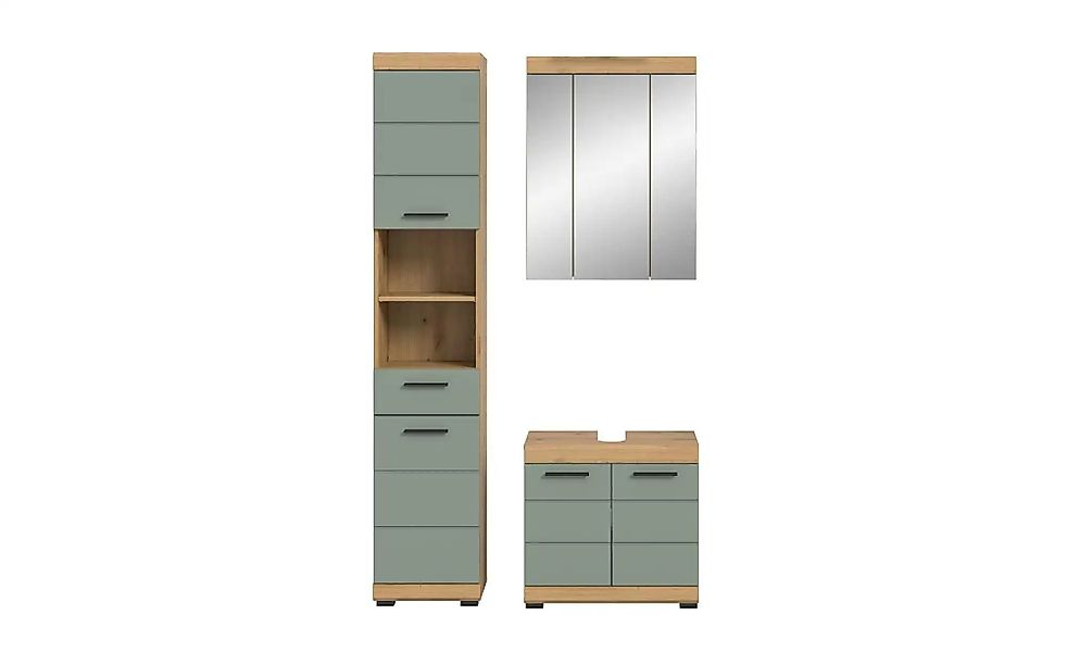 Badmöbel-Set SCHLOONSEE  3 teilig  bestehend aus: Hochschrank  Waschbeckenu günstig online kaufen