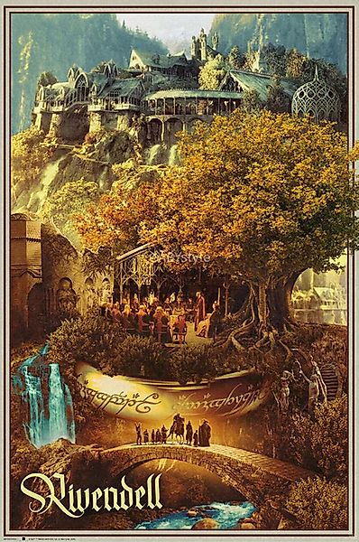 Poster Lord of the Rings - Fondcombe - Rivendell - Poster 61x91,5 cm günstig online kaufen