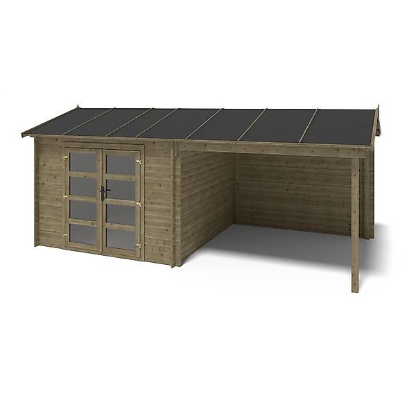 Altanka Gartenhaus   Gerätehaus 17.4 m2   5.79x3 m   28 mm   Imprägniert günstig online kaufen