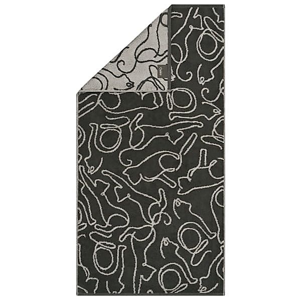 Cawö Handtücher CUTE CATS EDITION Cats 6264 - Farbe: basalt/platin - 77 - H günstig online kaufen
