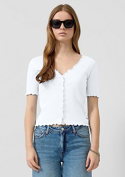 QS Kurzarmshirt T-Shirt Shirtjacke günstig online kaufen