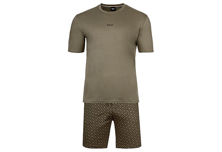 BOSS Pyjama Herren Pyjama Baumwolle Relax Short Set (2 tlg) günstig online kaufen