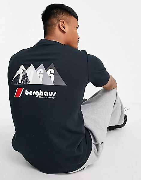 Berghaus – 1966 – Schwarzes T-Shirt mit Logo günstig online kaufen