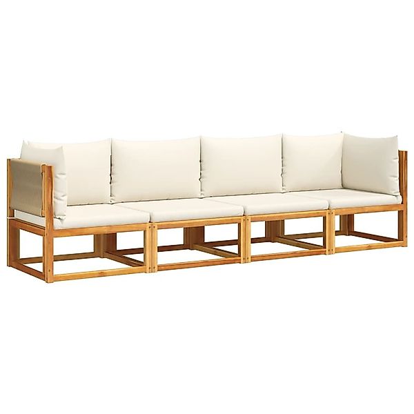 vidaXL Loungesofa 4-tlg. Garten-Sofagarnitur mit Kissen günstig online kaufen