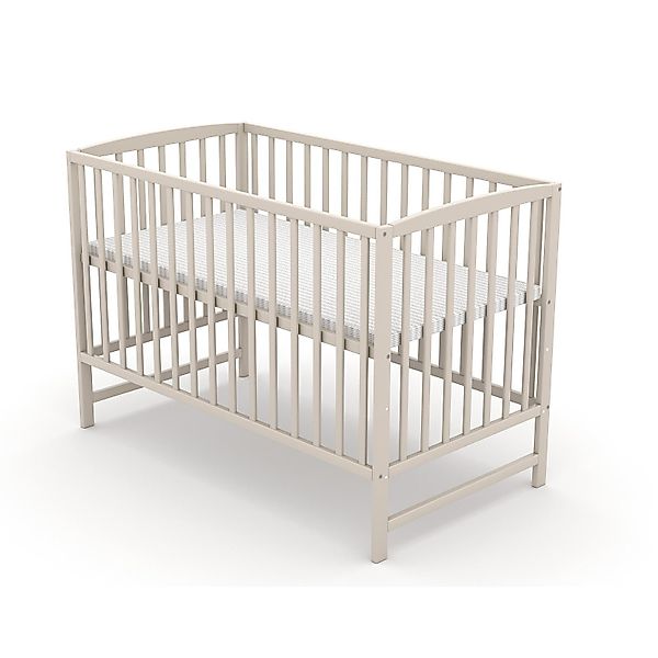 Baby-Delux Babybett Milo Taupe Schutzgitter, Kinderbett günstig online kaufen