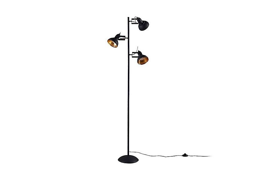 Lindby Stehlampe Lilly, Metall, Schwarz IP20, 3 x 5 W LED günstig online kaufen