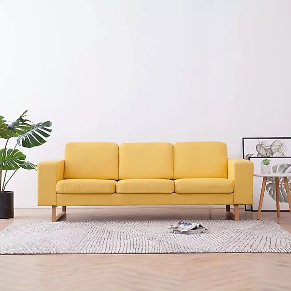 3-sitzer-sofa Stoff Gelb günstig online kaufen