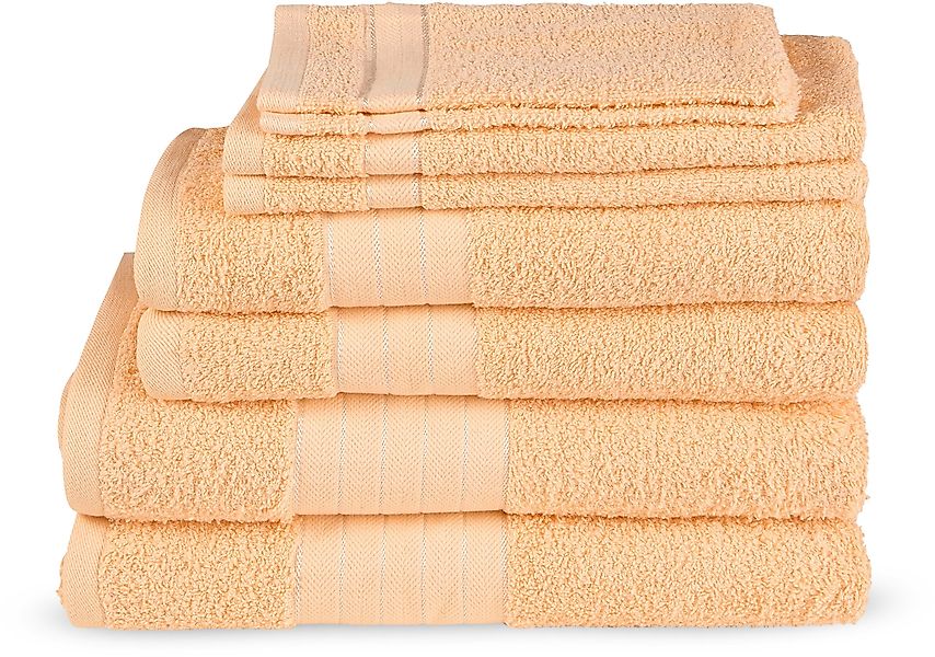 good morning Handtuch Set "Uni" Baumwolle, Walkfrottee, Bordüre, 500 GSM,Ei günstig online kaufen