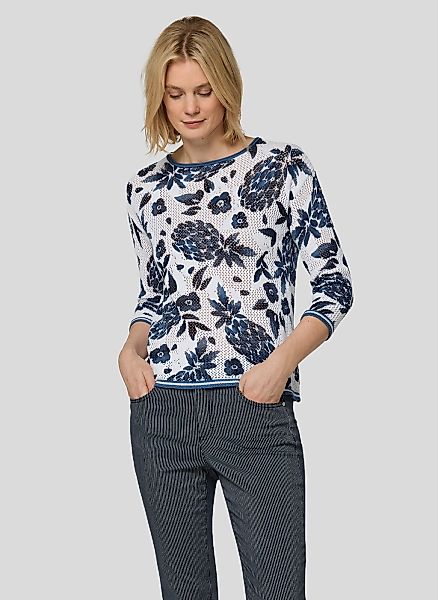 Rabe 3/4 Arm-Pullover im Häkel-Look günstig online kaufen