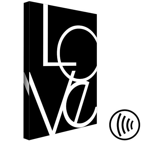 Bild auf Leinwand Black and White: Love (1 Part) Vertical XXL günstig online kaufen