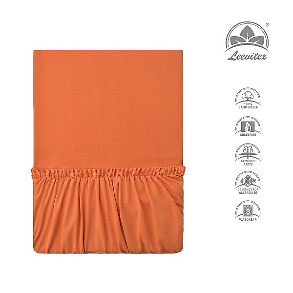 leevitex® Spannbettlaken JS_Terra_90er, Gummizug: rundum, schwer günstig online kaufen
