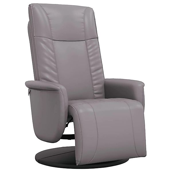 vidaXL Relaxsessel mit Fußteil Grau Kunstleder 356507 günstig online kaufen
