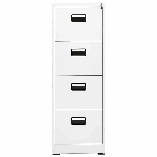 vidaXL Aktenschrank Aktenschrank Weiß 46x62x133 cm Stahl günstig online kaufen